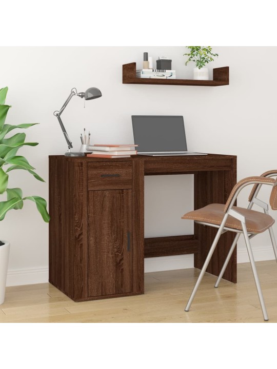 Psací stůl hnědý dub 100 x 49 x 75 cm kompozitní dřevo