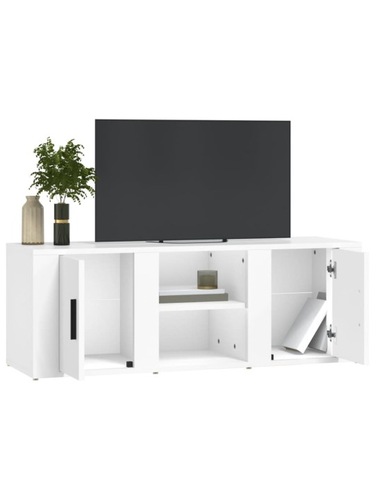 TV skříňka bílá 100x31,5x35 cm kompozitní dřevo
