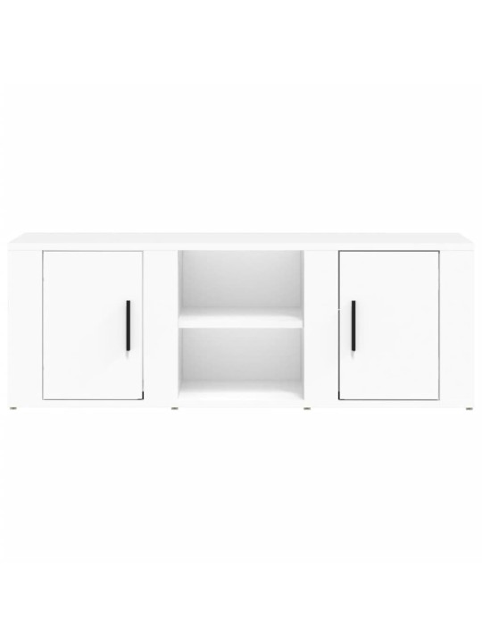 TV skříňka bílá 100x31,5x35 cm kompozitní dřevo