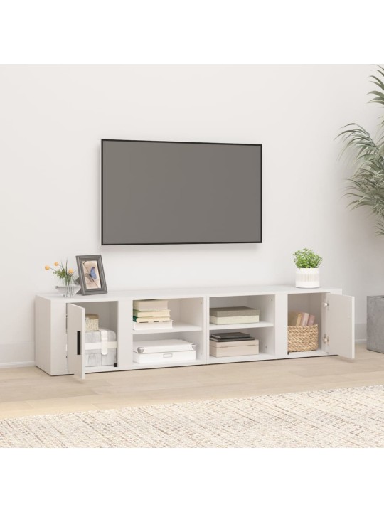 TV skříňky 2 ks bílé 80 x 31,5 x 36 cm kompozitní dřevo