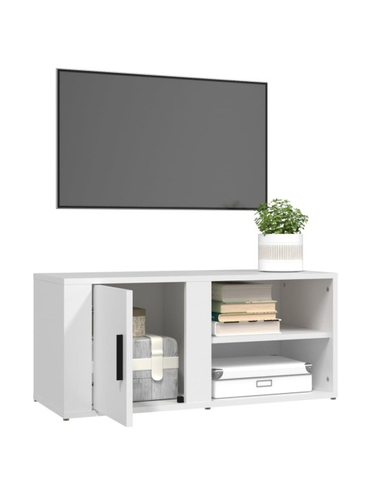 TV skříňky 2 ks bílé 80 x 31,5 x 36 cm kompozitní dřevo