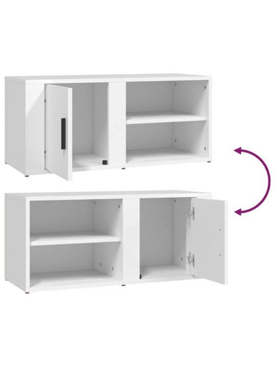 TV skříňky 2 ks bílé 80 x 31,5 x 36 cm kompozitní dřevo