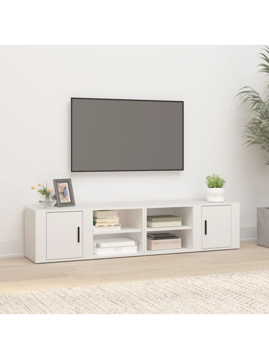 TV skříňky 2 ks bílé 80 x 31,5 x 36 cm kompozitní dřevo