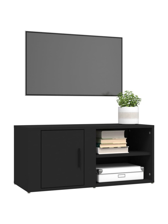 TV skříňky 2 ks černé 80 x 31,5 x 36 cm kompozitní dřevo