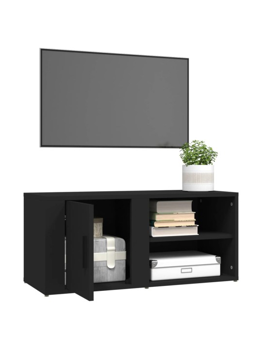 TV skříňky 2 ks černé 80 x 31,5 x 36 cm kompozitní dřevo
