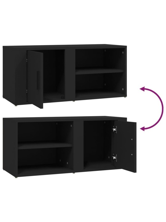 TV skříňky 2 ks černé 80 x 31,5 x 36 cm kompozitní dřevo