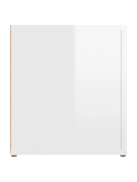 TV skříňka bílá s vysokým leskem 80x31,5x36 cm kompozitní dřevo