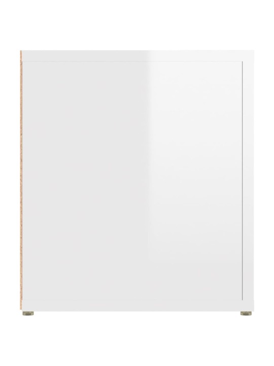 TV skříňky 2 ks bílé vysoký lesk 80x31,5x36 cm kompozitní dřevo