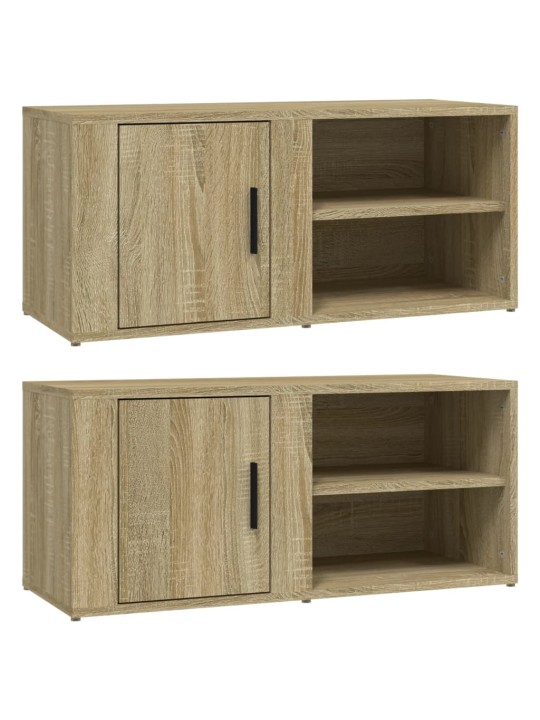 TV skříňky 2 ks dub sonoma 80 x 31,5 x 36 cm kompozitní dřevo