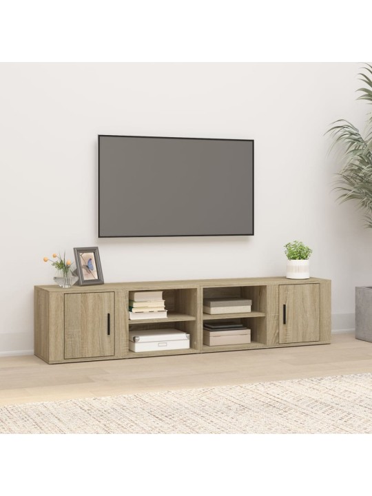 TV skříňky 2 ks dub sonoma 80 x 31,5 x 36 cm kompozitní dřevo
