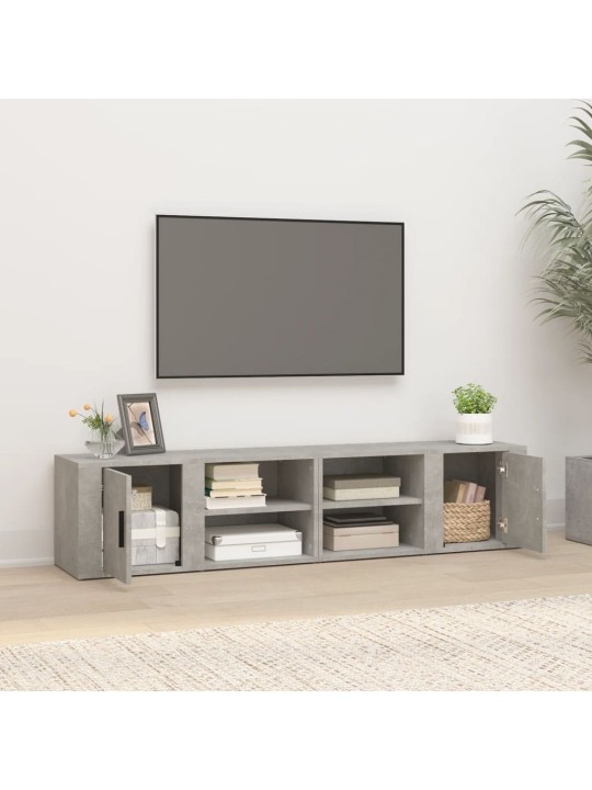 TV skříňky 2 ks betonově šedé 80 x 31,5 x 36 cm kompozit