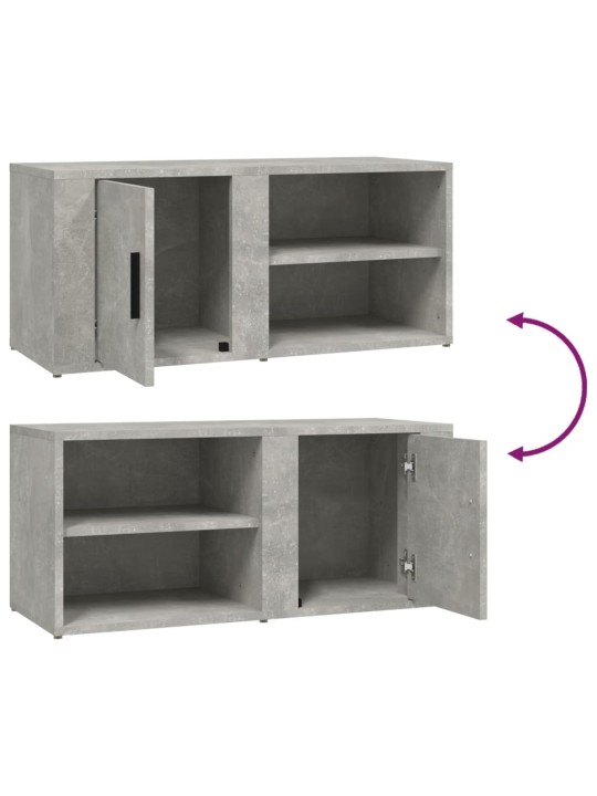 TV skříňky 2 ks betonově šedé 80 x 31,5 x 36 cm kompozit