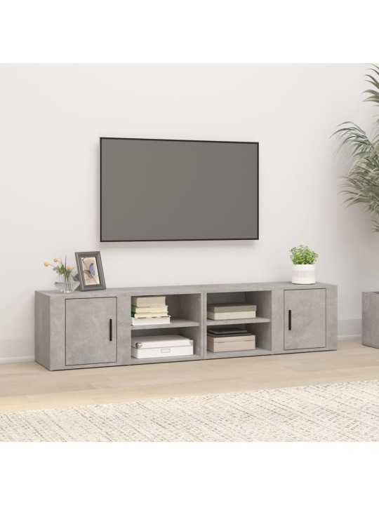TV skříňky 2 ks betonově šedé 80 x 31,5 x 36 cm kompozit