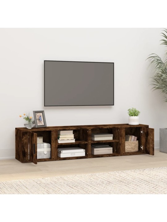 TV skříňky 2 ks kouřový dub 80 x 31,5 x 36 cm kompozitní dřevo