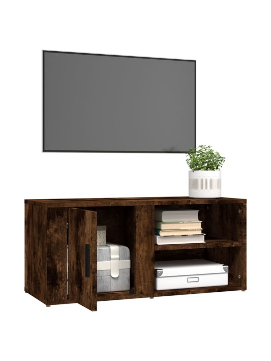 TV skříňky 2 ks kouřový dub 80 x 31,5 x 36 cm kompozitní dřevo