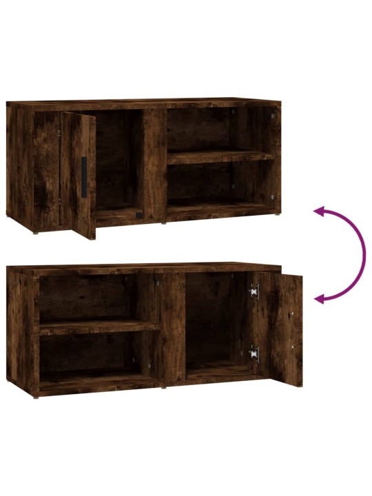 TV skříňky 2 ks kouřový dub 80 x 31,5 x 36 cm kompozitní dřevo