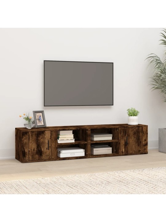 TV skříňky 2 ks kouřový dub 80 x 31,5 x 36 cm kompozitní dřevo