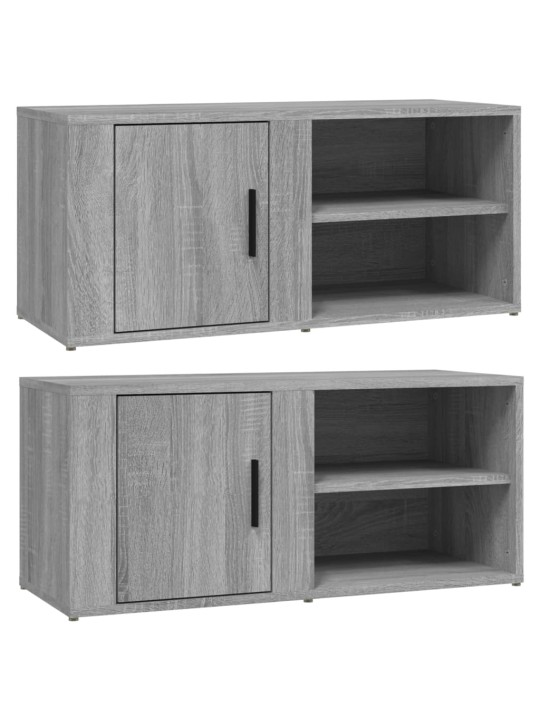 TV skříňky 2 ks šedé sonoma 80 x 31,5 x 36 cm kompozitní dřevo