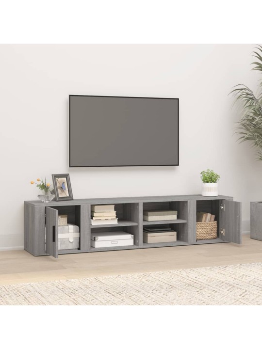 TV skříňky 2 ks šedé sonoma 80 x 31,5 x 36 cm kompozitní dřevo