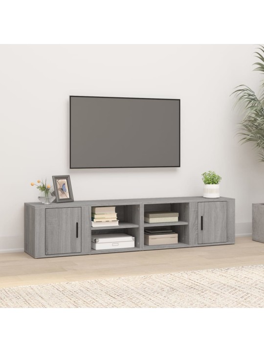 TV skříňky 2 ks šedé sonoma 80 x 31,5 x 36 cm kompozitní dřevo