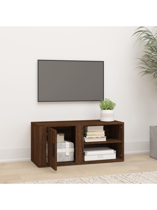 TV skříňka hnědý dub 80 x 31,5 x 36 cm kompozitní dřevo