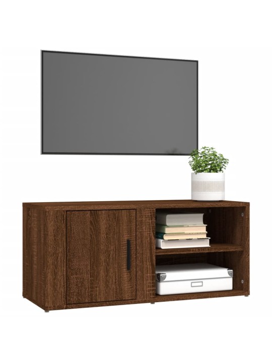TV skříňky 2 ks hnědý dub 80 x 31,5 x 36 cm kompozitní dřevo