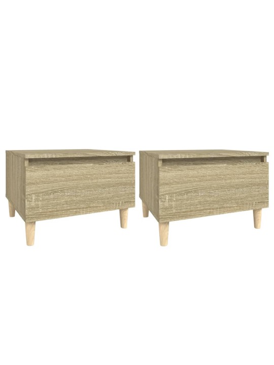 Odkládací stolky 2 ks dub sonoma 50x46x35 cm kompozitní dřevo
