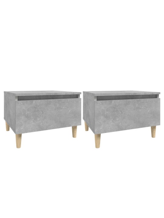 Odkládací stolky 2 ks betonově šedé 50x46x35cm kompozitní dřevo