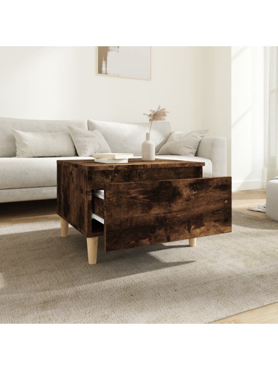 Odkládací stolky 2 ks kouřový dub 50x46x35 cm kompozitní dřevo