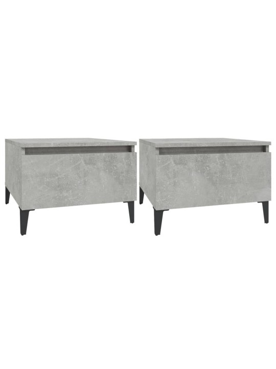Odkládací stolky 2 ks betonově šedé 50x46x35cm kompozitní dřevo
