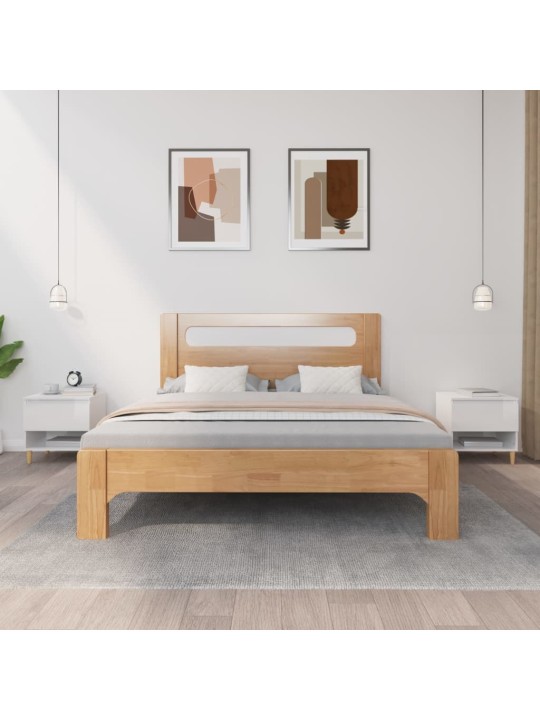 Noční stolky 2 ks bílé vysoký lesk 50x46x50 cm kompozitní dřevo