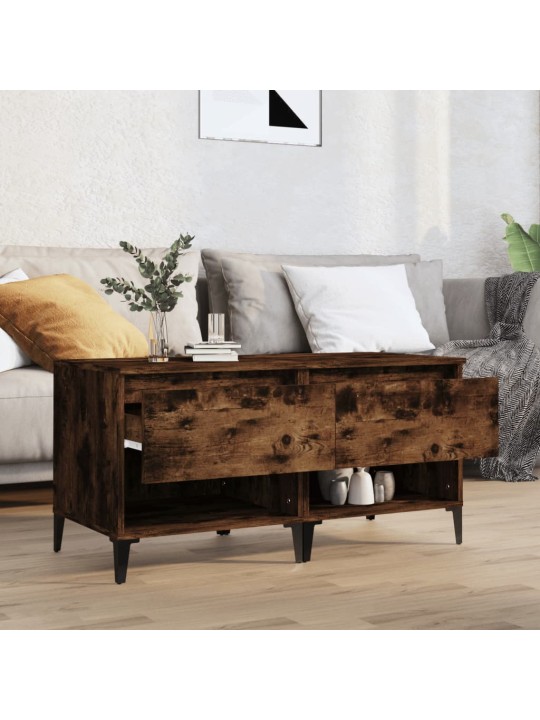 Odkládací stolky 2 ks kouřový dub 50x46x50 cm kompozitní dřevo