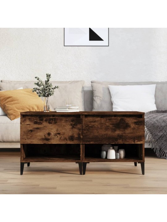 Odkládací stolky 2 ks kouřový dub 50x46x50 cm kompozitní dřevo