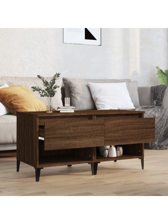 Odkládací stolky 2 ks hnědý dub 50x46x50 cm kompozitní dřevo