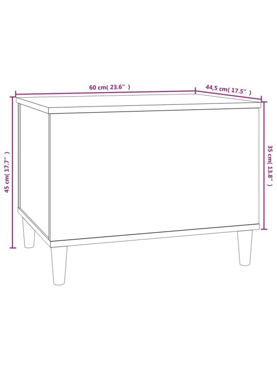 Konferenční stolek kouřový dub 60x44,5x45 cm kompozitní dřevo