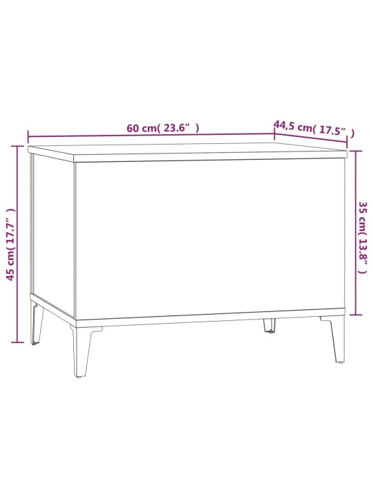 Konferenční stolek betonově šedý 60x44,5x45 cm kompozitní dřevo