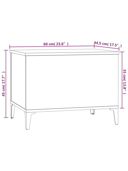 Konferenční stolek kouřový dub 60x44,5x45 cm kompozitní dřevo