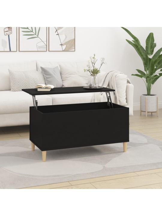 Konferenční stolek černý 90 x 44,5 x 45 cm kompozitní dřevo
