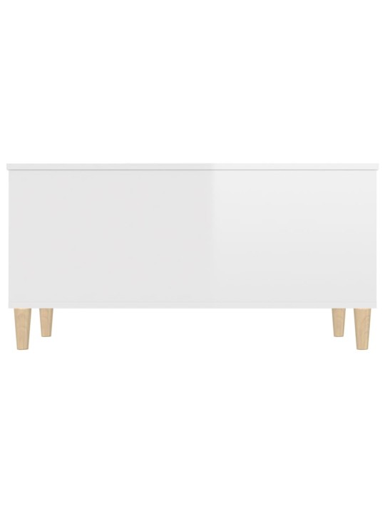 Konferenční stolek lesklý bílý 90x44,5x45 cm kompozitní dřevo