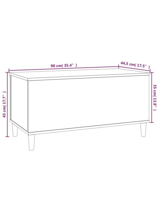Konferenční stolek betonově šedý 90x44,5x45 cm kompozitní dřevo