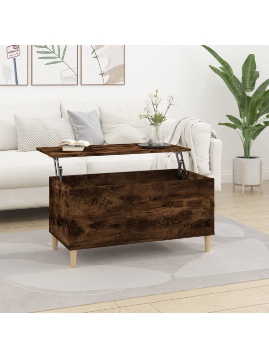 Konferenční stolek kouřový dub 90x44,5x45 cm kompozitní dřevo