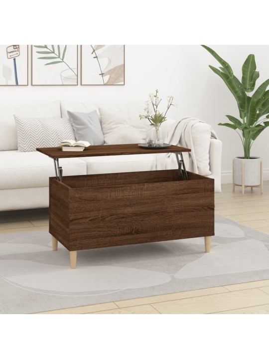 Konferenční stolek hnědý dub 90 x 44,5 x 45 cm kompozitní dřevo