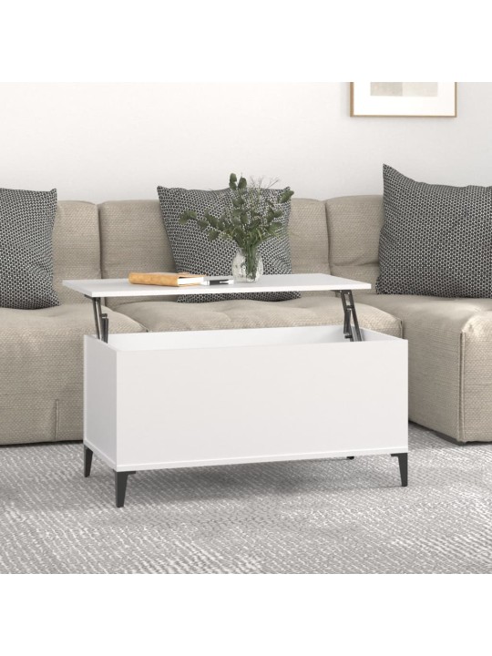 Konferenční stolek bílý 90 x 44,5 x 45 cm kompozitní dřevo