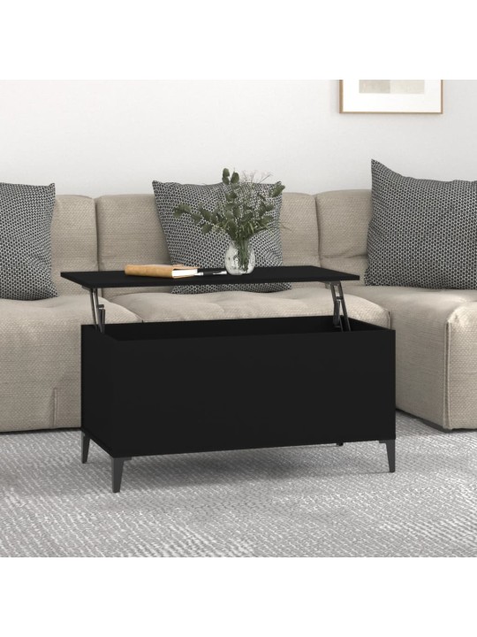 Konferenční stolek černý 90 x 44,5 x 45 cm kompozitní dřevo