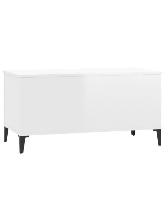 Konferenční stolek lesklý bílý 90x44,5x45 cm kompozitní dřevo
