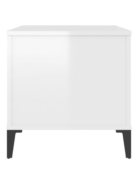 Konferenční stolek lesklý bílý 90x44,5x45 cm kompozitní dřevo