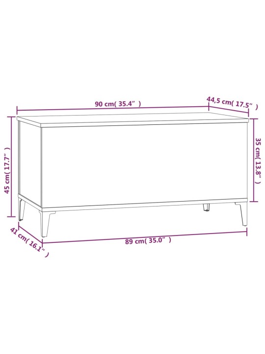 Konferenční stolek betonově šedý 90x44,5x45 cm kompozitní dřevo