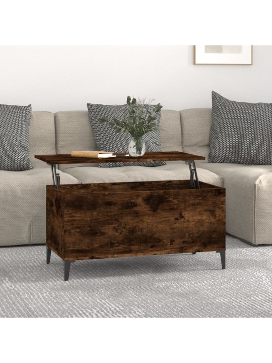 Konferenční stolek kouřový dub 90x44,5x45 cm kompozitní dřevo