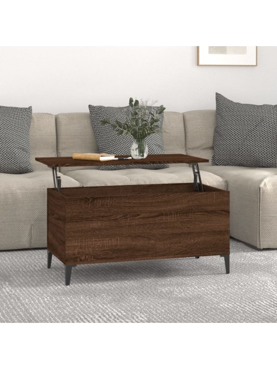 Konferenční stolek hnědý dub 90 x 44,5 x 45 cm kompozitní dřevo