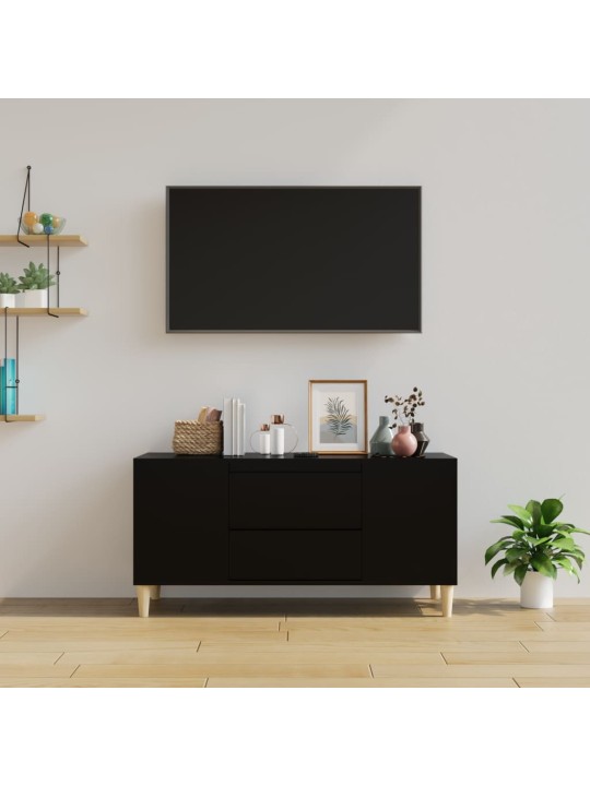 TV skříňka černá 102x44,5x50 cm kompozitní dřevo